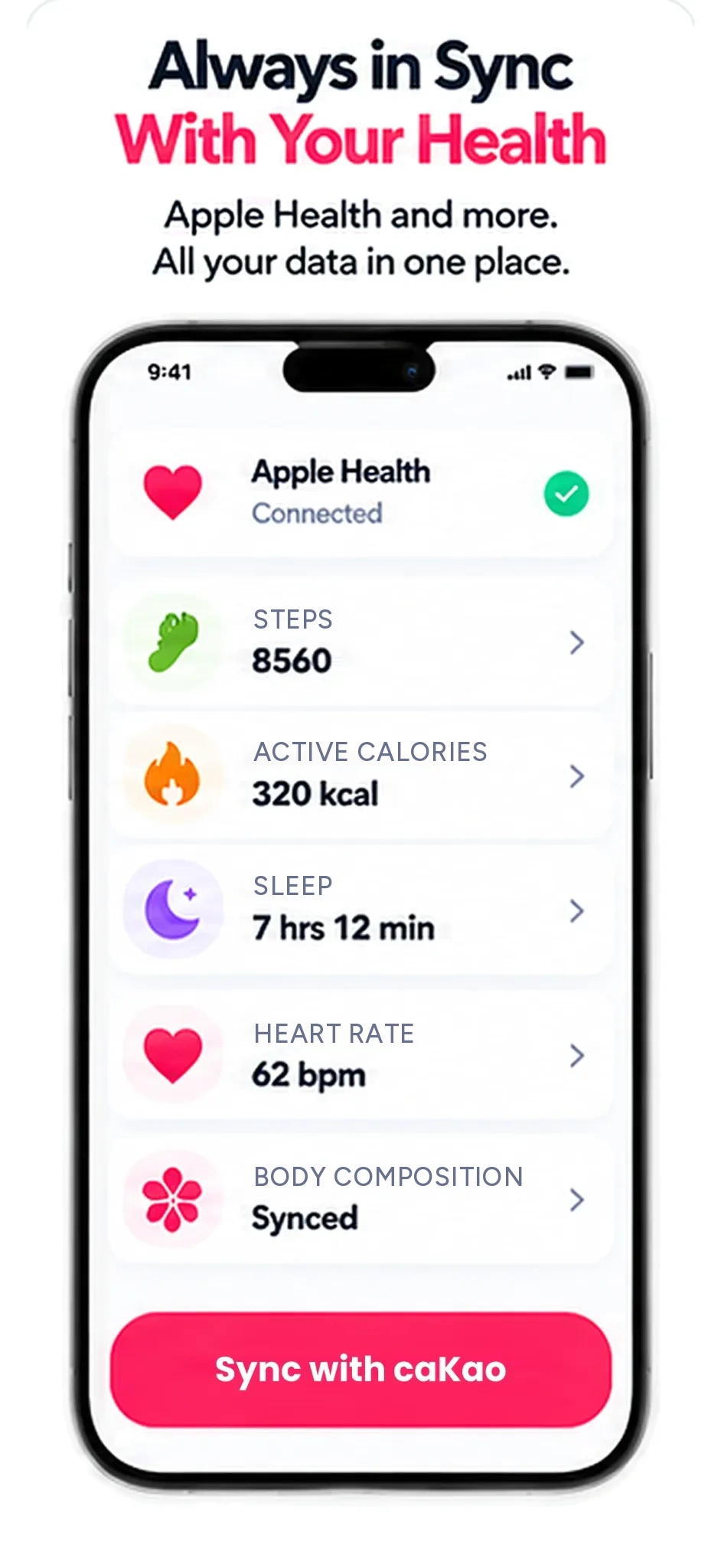 caKao Apple Health integration